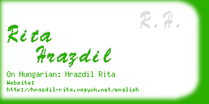 rita hrazdil business card